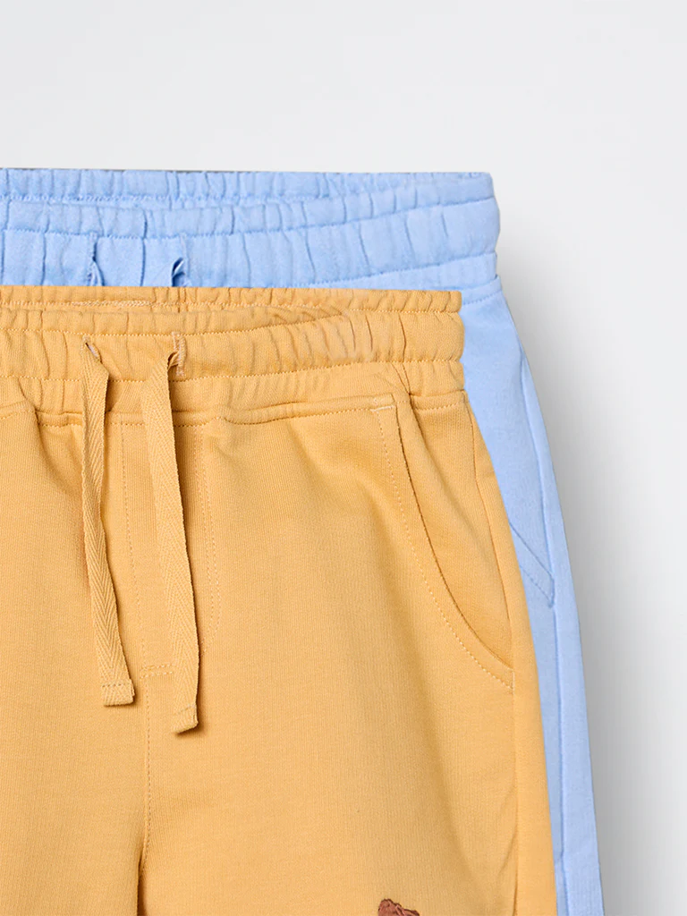2-Pack HOP Kids Boys Multicolour Mid-Rise Cotton Shorts - Exclusive - Image 3