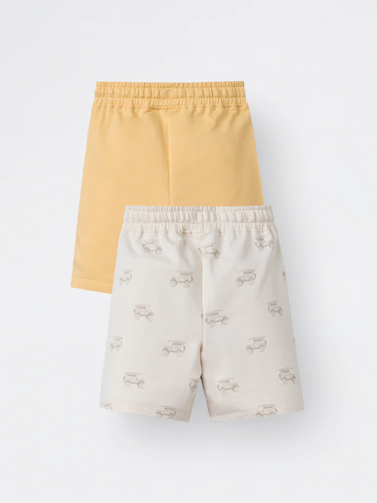 2-Pack HOP Kids Boys Multicolour Printed Mid-Rise Cotton Shorts - Image 4