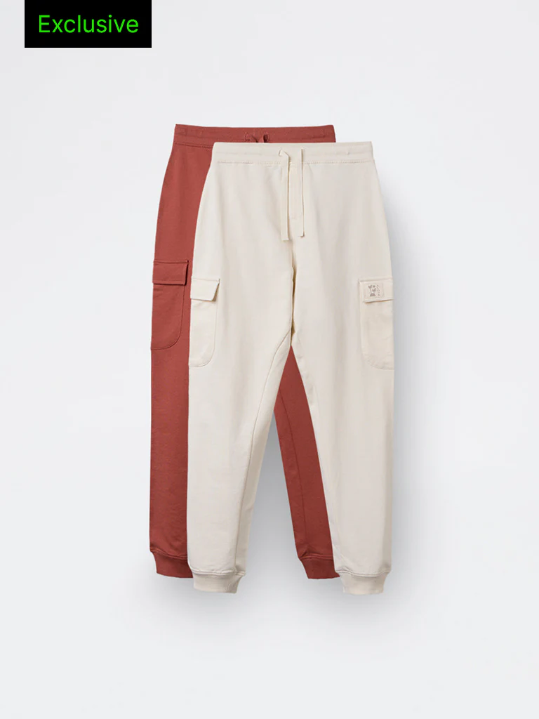2-Pack HOP Kids Boys Multicolour Solid Mid-Rise Cotton Joggers - Exclusive