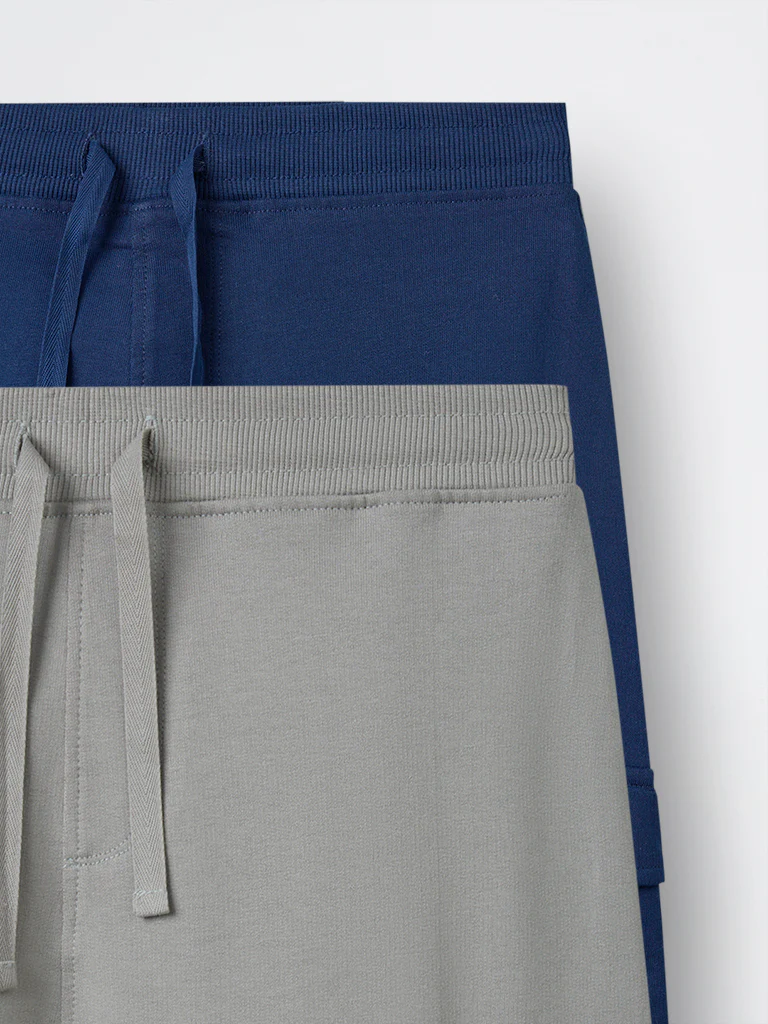 2-Pack HOP Kids Boys Multicolour Solid Mid-Rise Cotton Joggers - Exclusive - Image 5