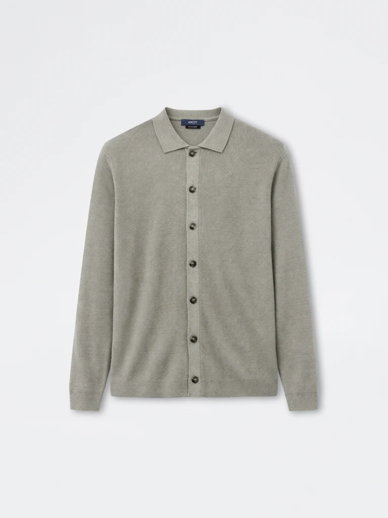 Ascot Beige Knit-Textured Relaxed-Fit Sweater - Image 5