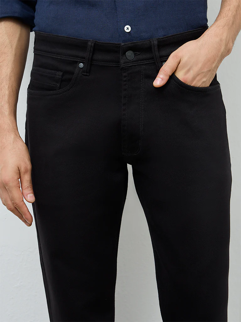 Ascot Black Relaxed-Fit Mid-Rise Jeans - Image 3