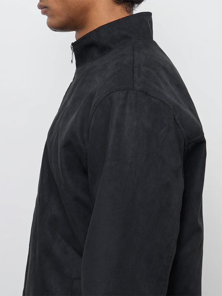 Ascot Black Suede Relaxed-Fit Jacket - Image 3