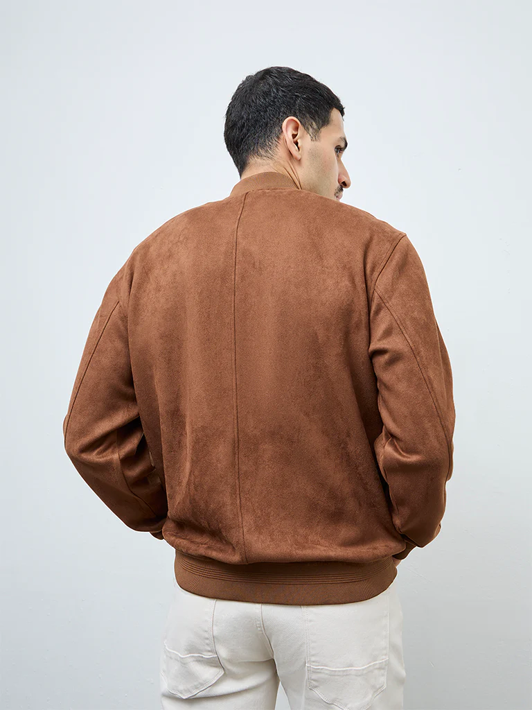 Ascot Brown Relaxed-Fit Suede Jacket - Image 5