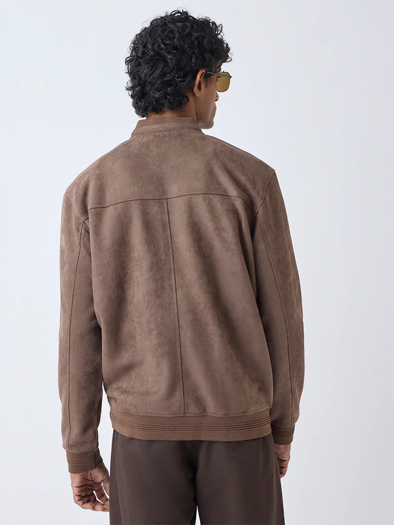 Ascot Brown Relaxed-Fit Suede Jacket - Image 5