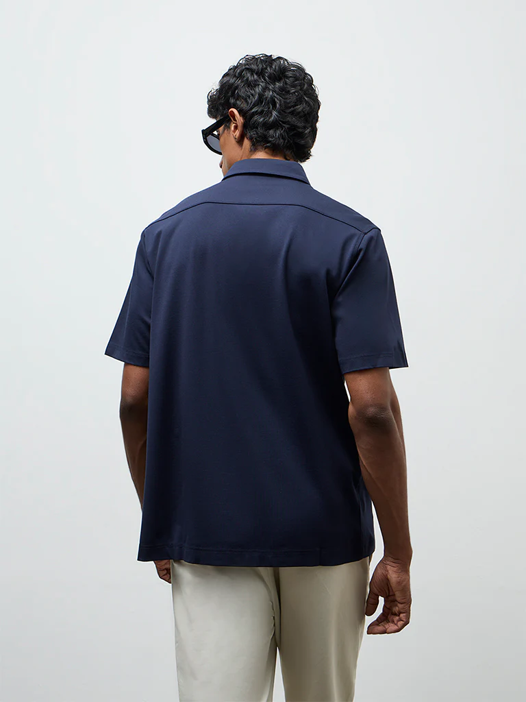 Ascot Navy Relaxed Fit Shirt - Image 5