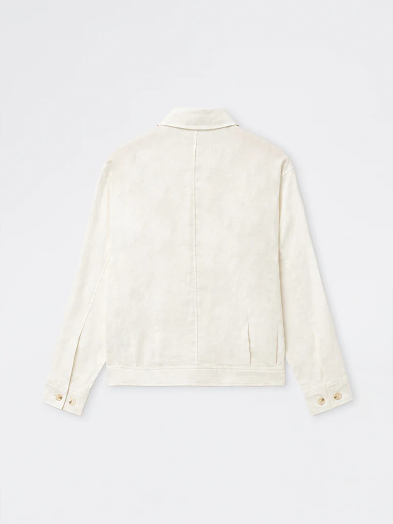 Ascot Off-White Relaxed-Fit Linen Jacket - Image 6