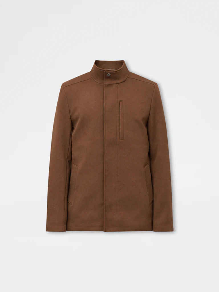 Ascot Tan Solid Relaxed-Fit Jacket - Image 5