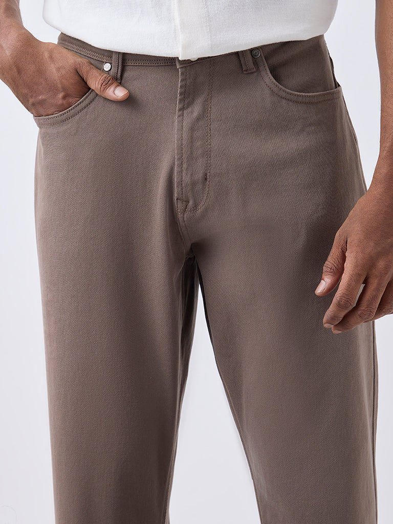 Ascot Taupe Relaxed-Fit Mid-Rise Jeans - Image 3