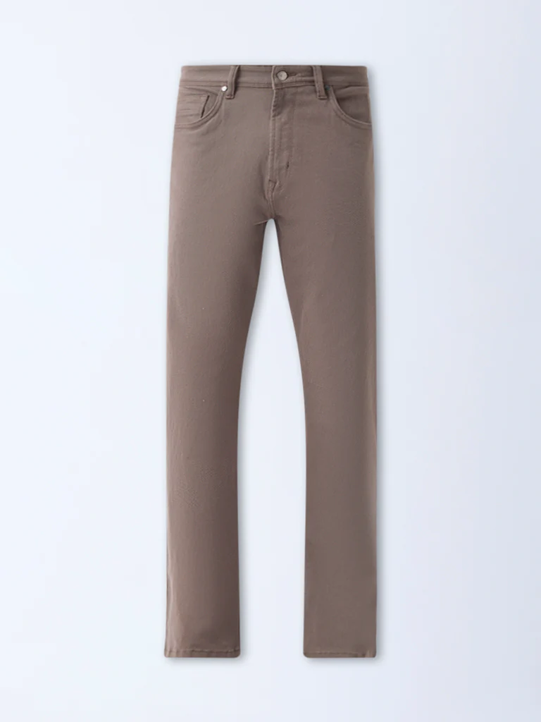 Ascot Taupe Relaxed-Fit Mid-Rise Jeans - Image 5