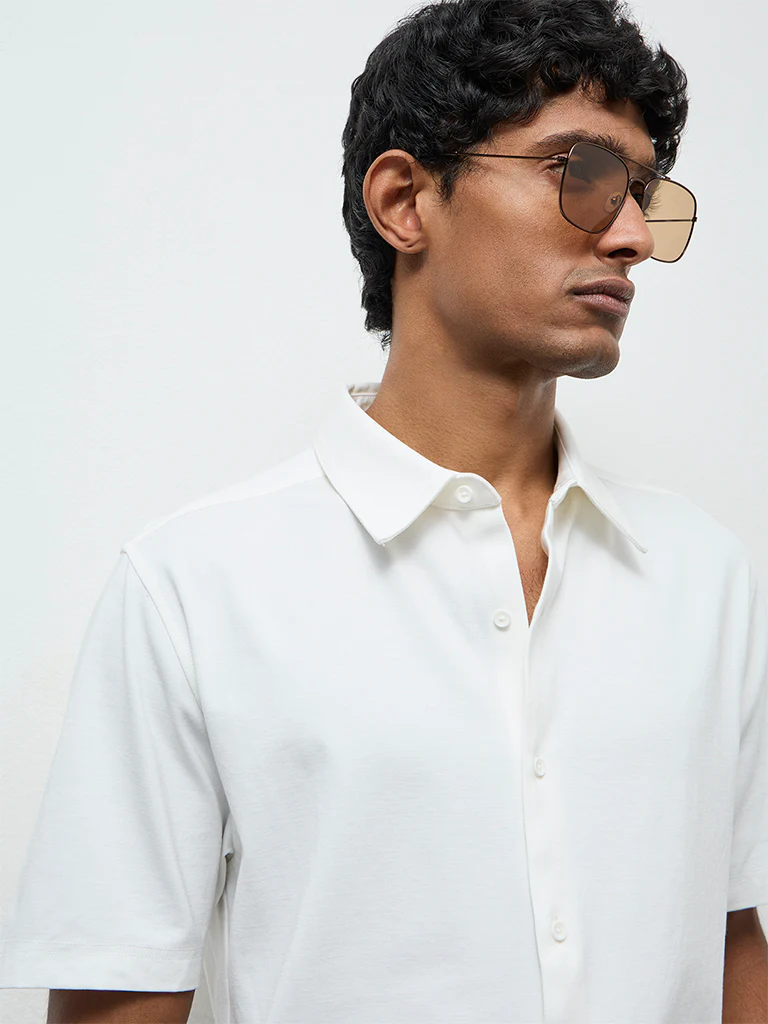 Ascot White Relaxed-Fit Shirt - Image 4
