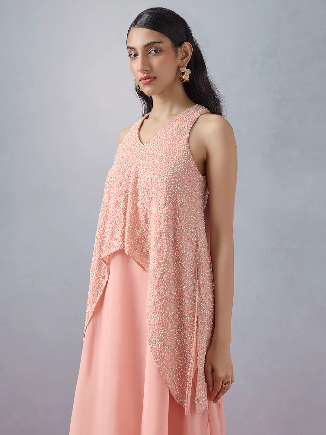 Beaded Maxi Dress - Pink - Image 3