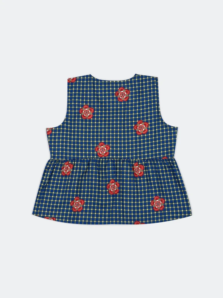 Bombay Paisley Blue Printed Cotton Top - Image 6