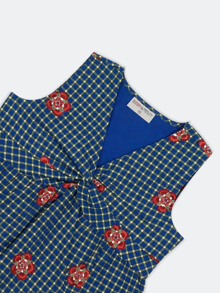 Bombay Paisley Blue Printed Cotton Top - Image 7