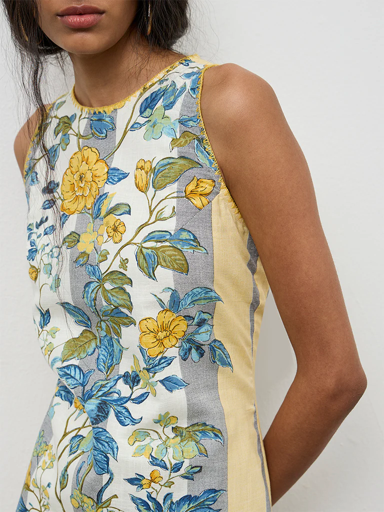 Bombay Paisley Multicolor Printed Cotton Shift Dress - Image 3