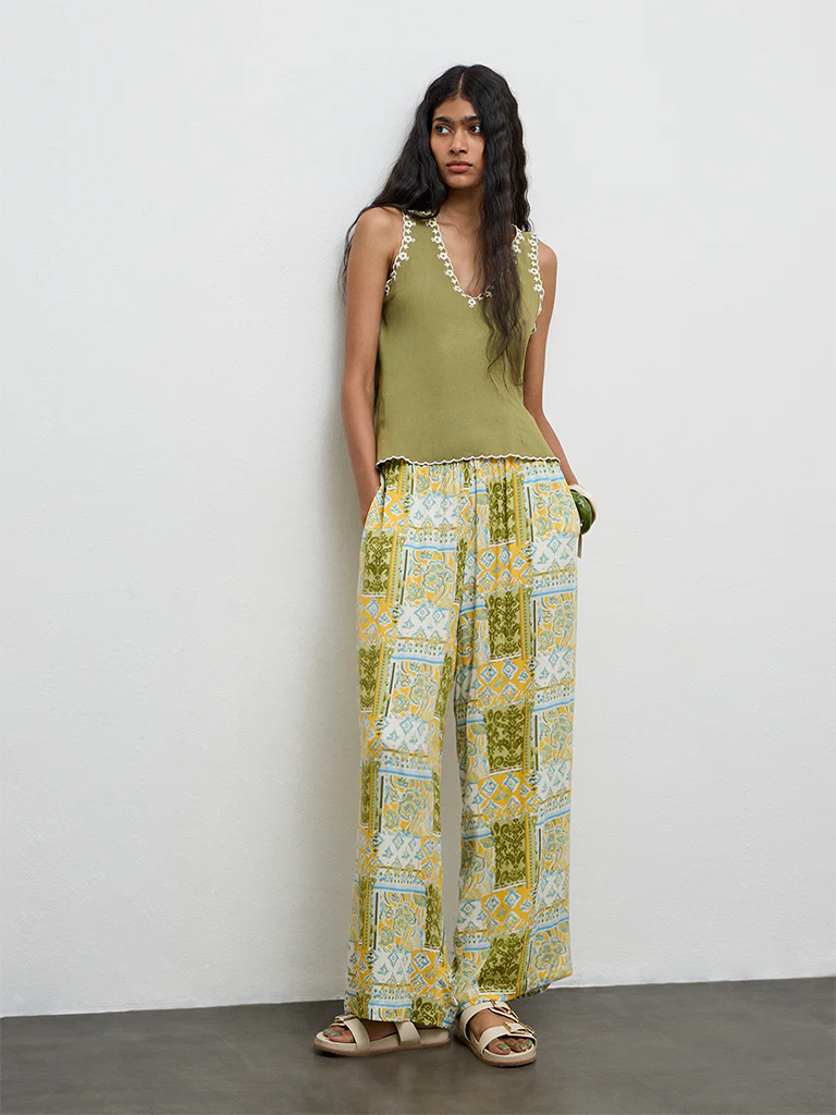 Bombay Paisley Multicolor Printed Palazzos