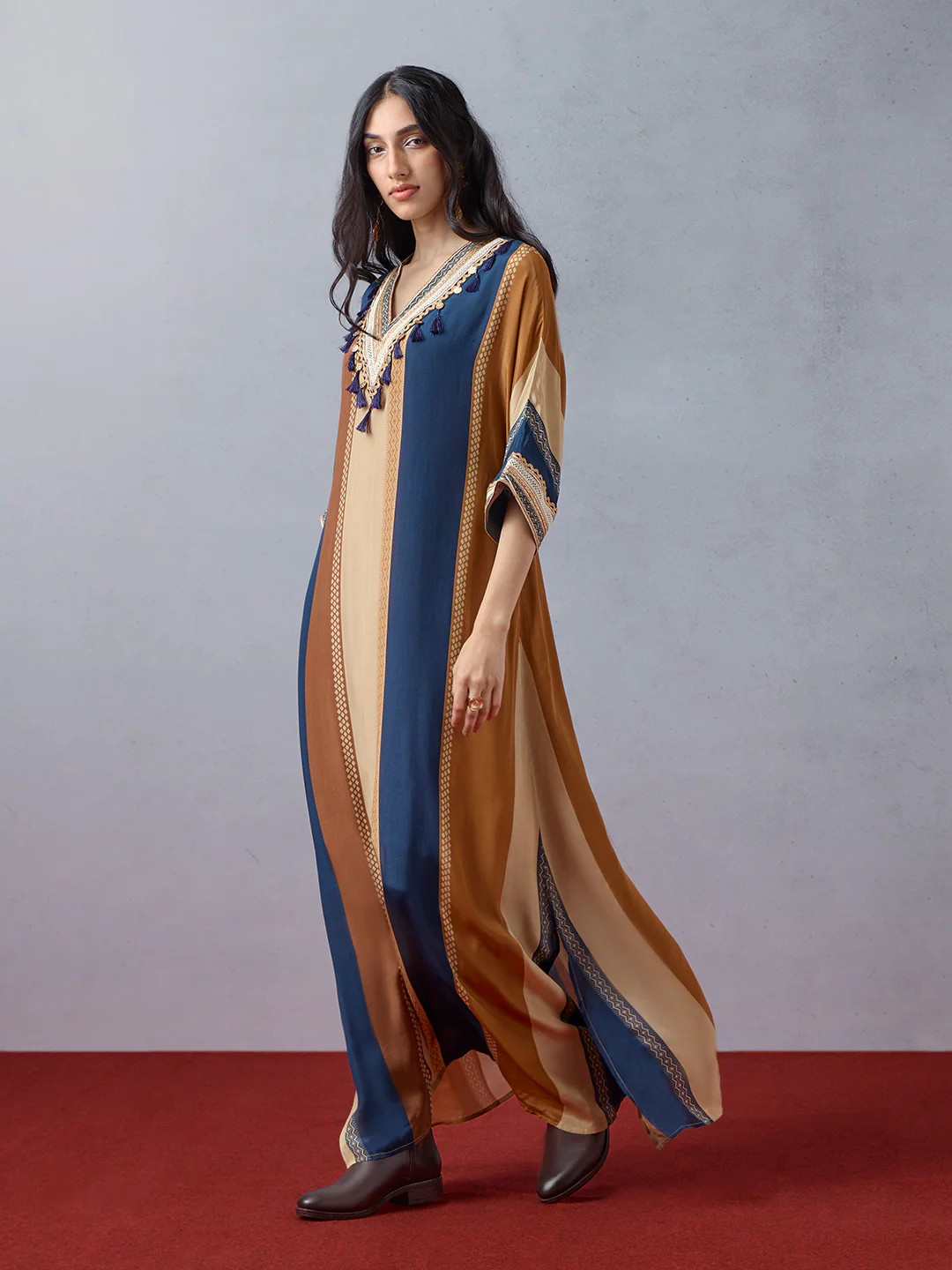 Colourblocked Kaftan - Multicolour - Image 3