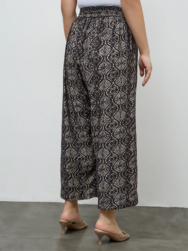 Diza Black Argyle Printed Pants - Image 4