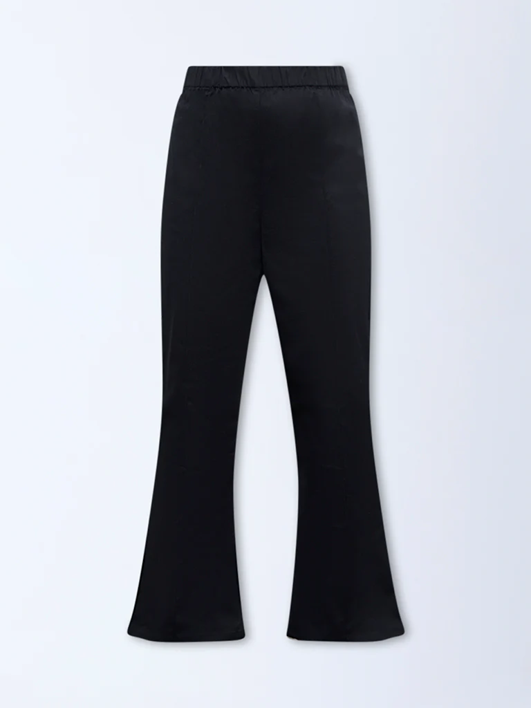 Diza Black Pipeline-Detailed Cotton-Blend Pants - Image 5