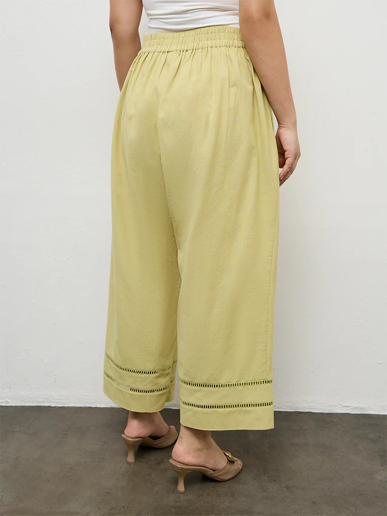 Diza Lime Embroidered Pants - Image 4