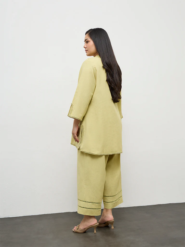 Diza Lime Embroidered Tunic - Image 4