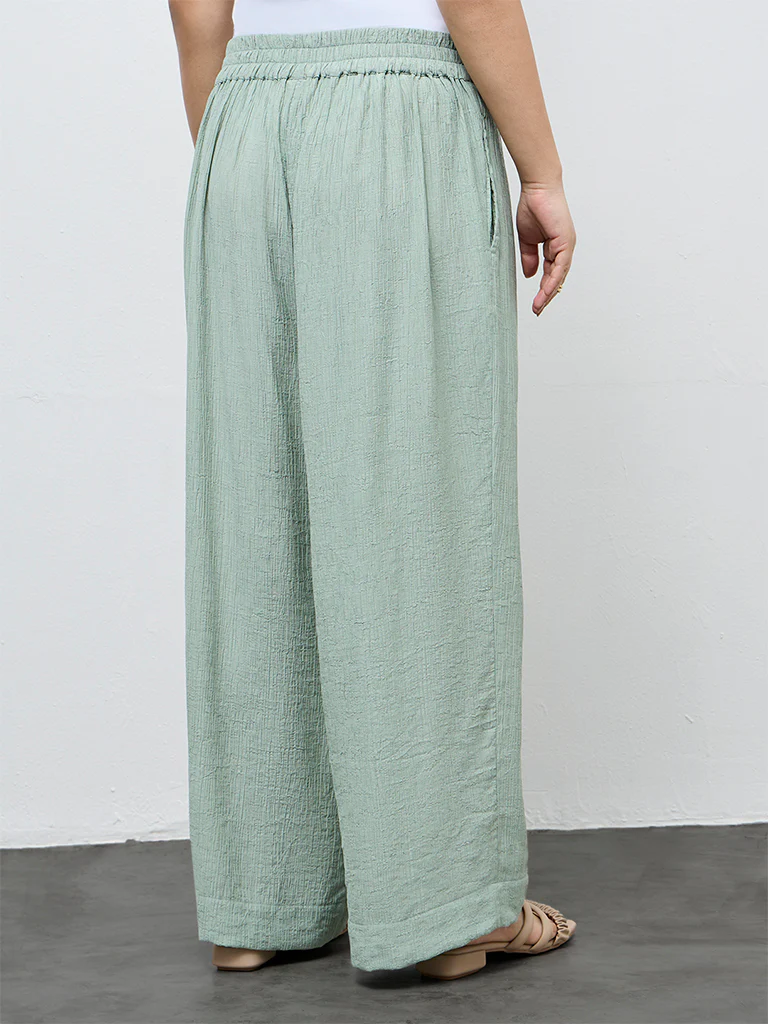 Diza Mint Textured Pants - Image 4