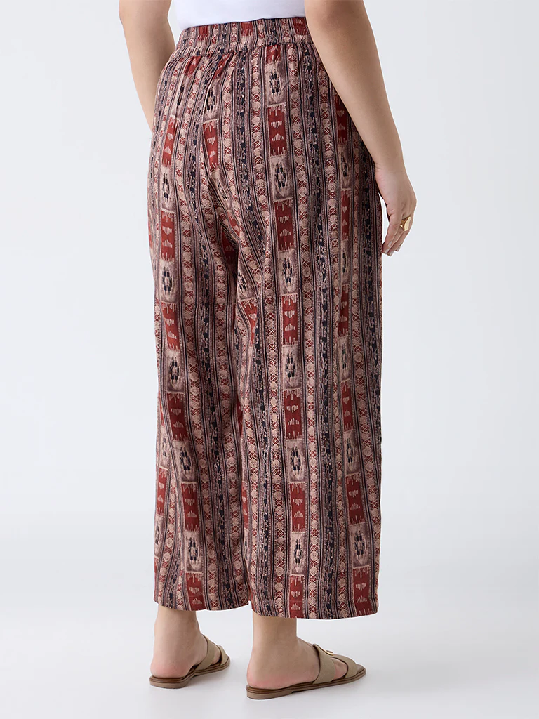 Diza Multicolour Printed Ethnic Pants - Image 4