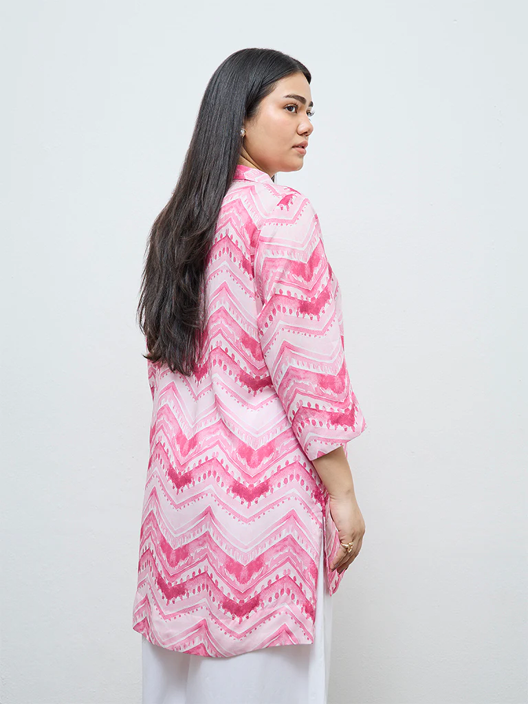 Diza Pink Chevron Tunic - Image 4