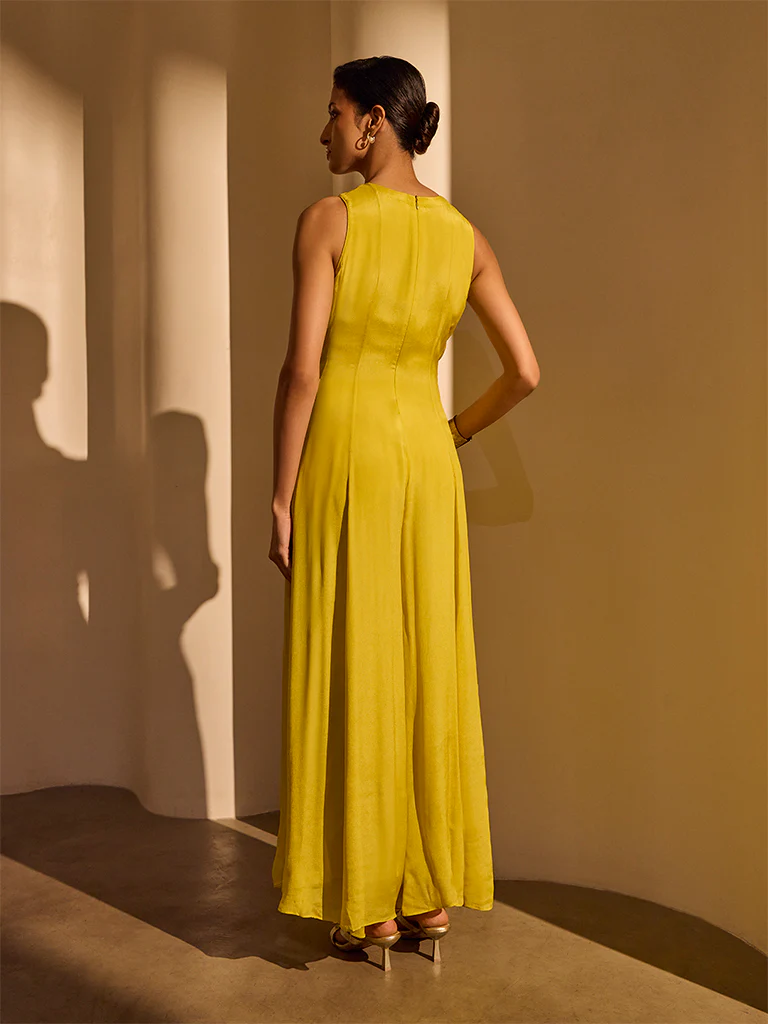 Embellished Jumpsuit - Yellow - Image 4