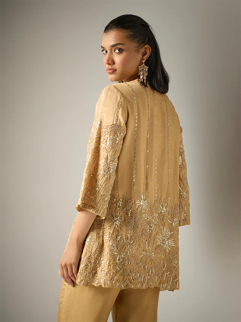 Embellished Kurta – Gold - Image 4