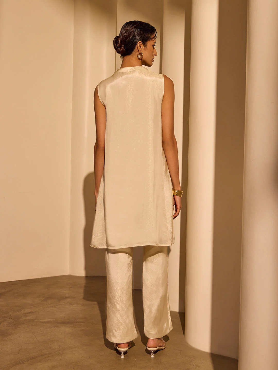 Embroidered Kurta β Cream - Image 5