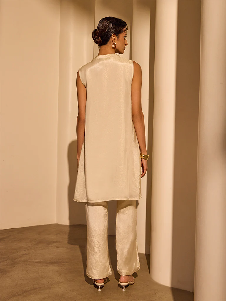 Embroidered Kurta β Cream - Image 6
