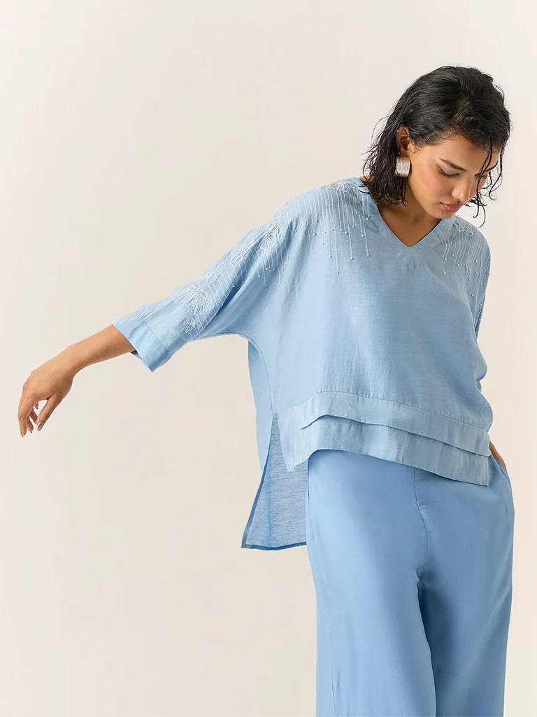 Embroidered Top β Blue - Image 2