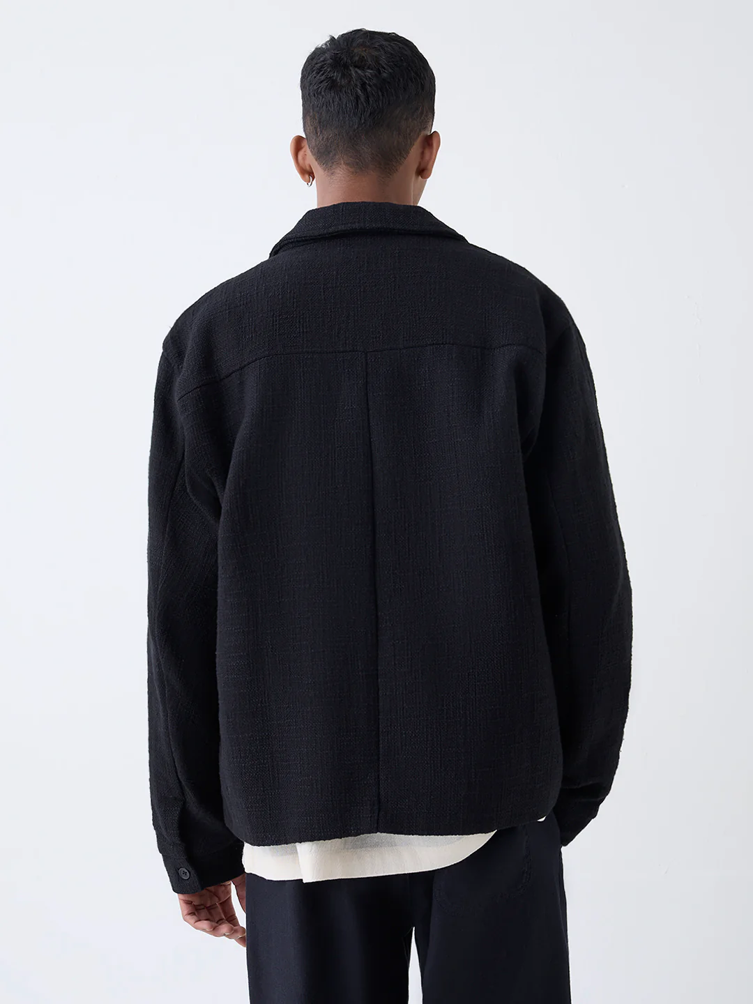 ETA Black Relaxed-Fit Cotton Jacket - Image 4