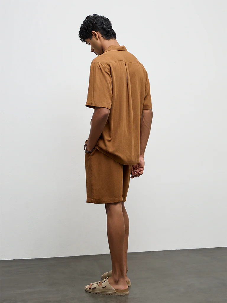 ETA Light Brown Relaxed-Fit Shirt - Image 4