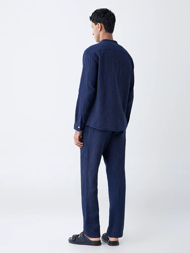 ETA Navy Relaxed-Fit Mid-Rise Cotton Pants - Exclusive - Image 5
