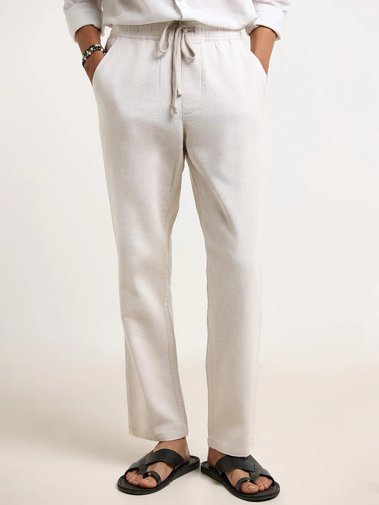 ETA Off-White Cotton Resort-Fit Chinos - Image 4