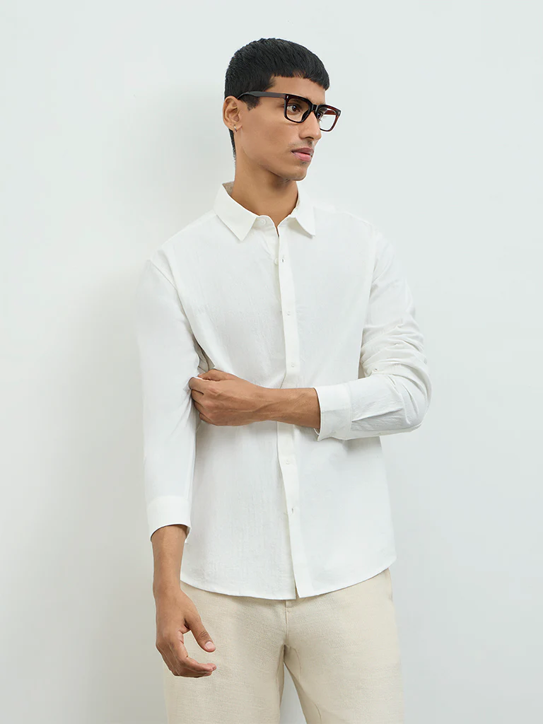 ETA Off-White Relaxed-Fit Cotton Shirt - Image 3