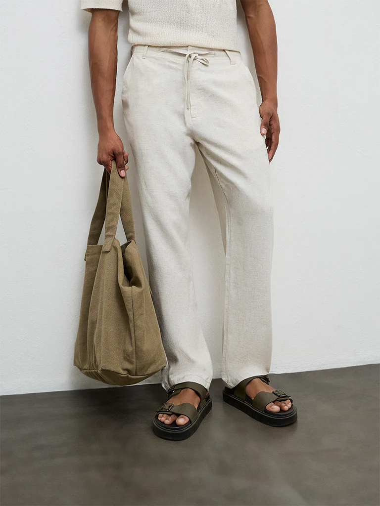 ETA Off-White Relaxed Fit Mid-Rise Chinos - Image 2