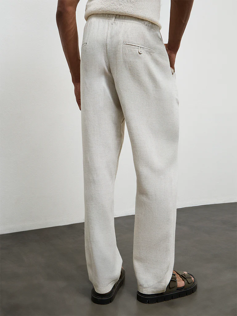 ETA Off-White Relaxed Fit Mid-Rise Chinos - Image 3