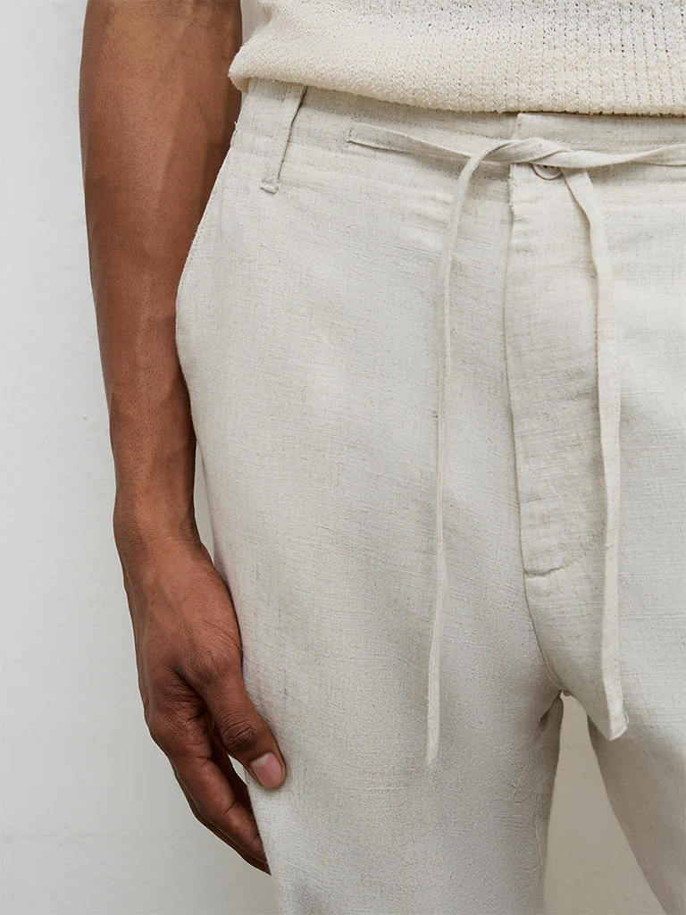 ETA Off-White Relaxed Fit Mid-Rise Chinos - Image 4