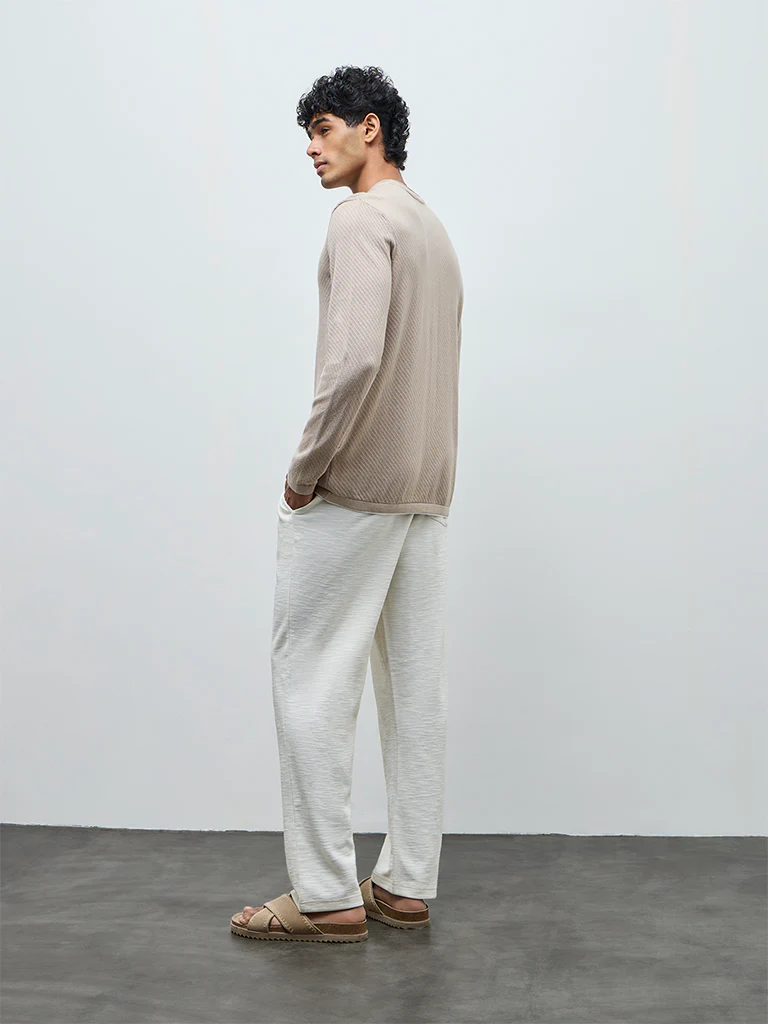ETA Off-White Relaxed-Fit Mid-Rise Cotton-Blend Chinos - Image 4