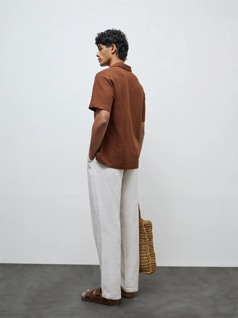 ETA Off-White Relaxed-Fit Mid-Rise Cotton-Blend Chinos - Image 4