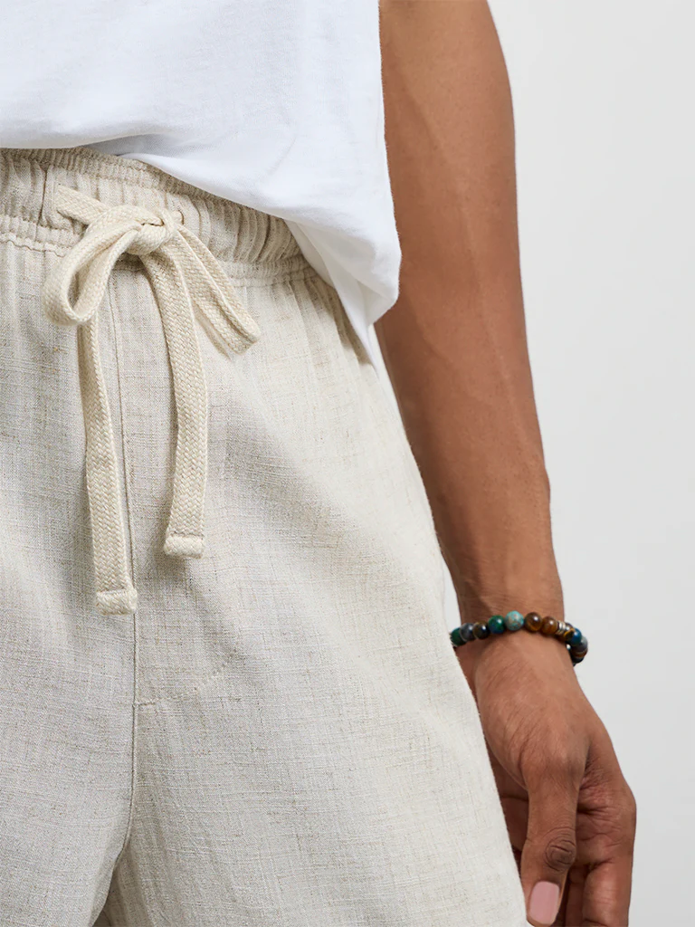 ETA Off-White Relaxed-Fit Mid-Rise Shorts - Image 4