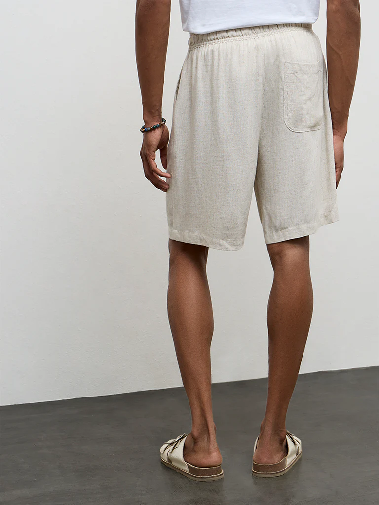 ETA Off-White Relaxed-Fit Mid-Rise Shorts - Image 5