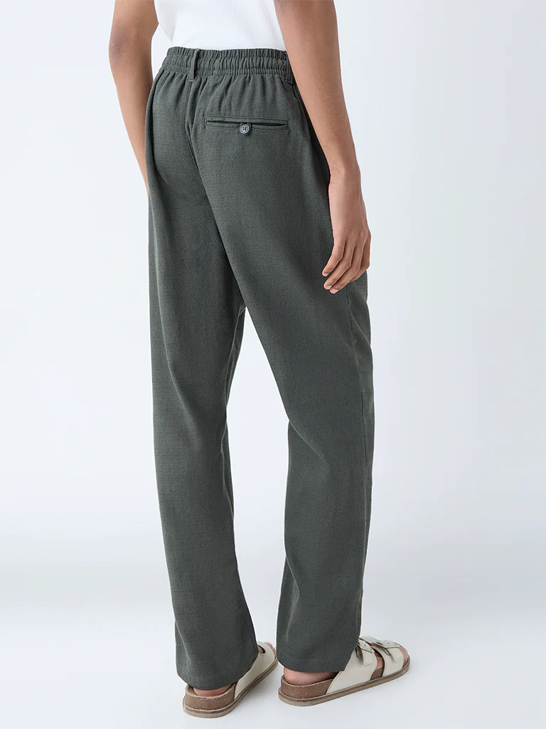 ETA Olive Relaxed-Fit Mid-Rise Cotton-Blend Chinos - Image 5
