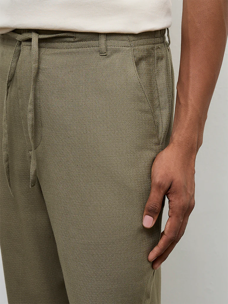 ETA Olive Relaxed-Fit Mid-Rise Cotton-Blend Chinos - Image 4