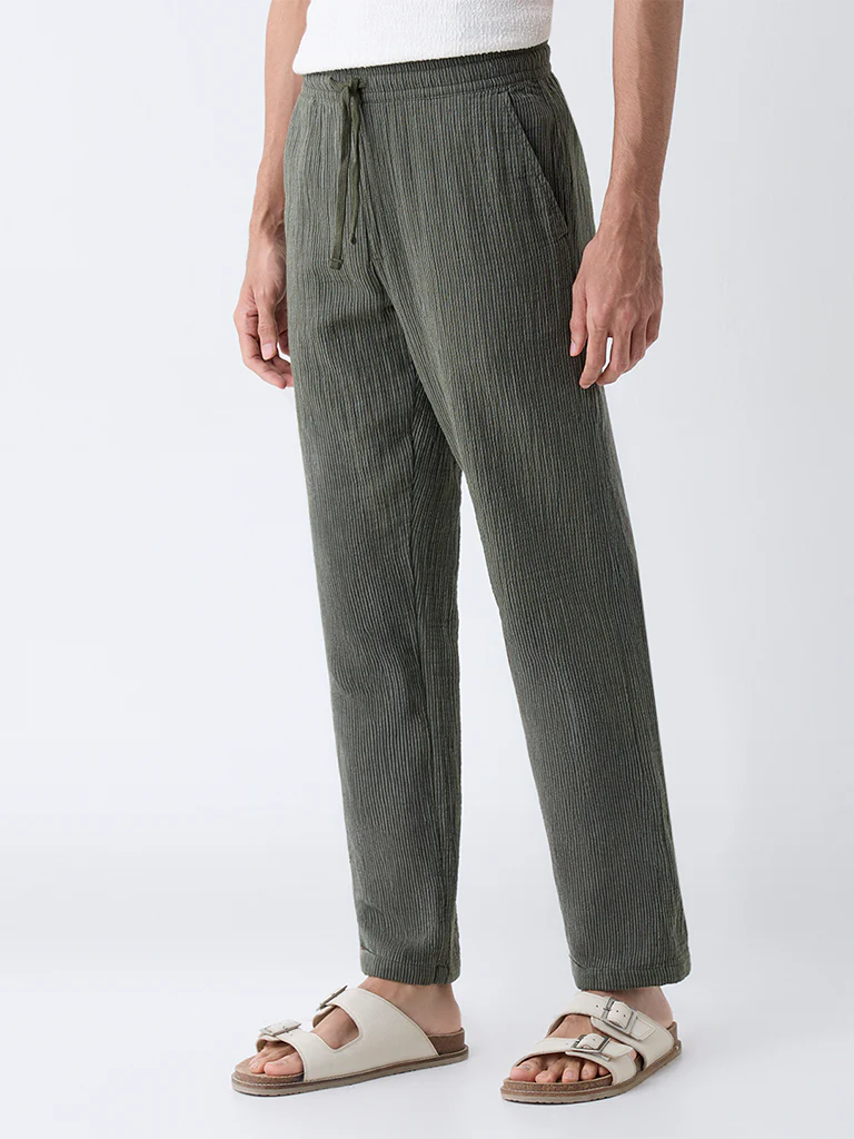 ETA Olive Relaxed-Fit Mid-Rise Cotton Pants - Exclusive - Image 3