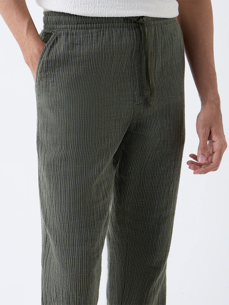 ETA Olive Relaxed-Fit Mid-Rise Cotton Pants - Exclusive - Image 4
