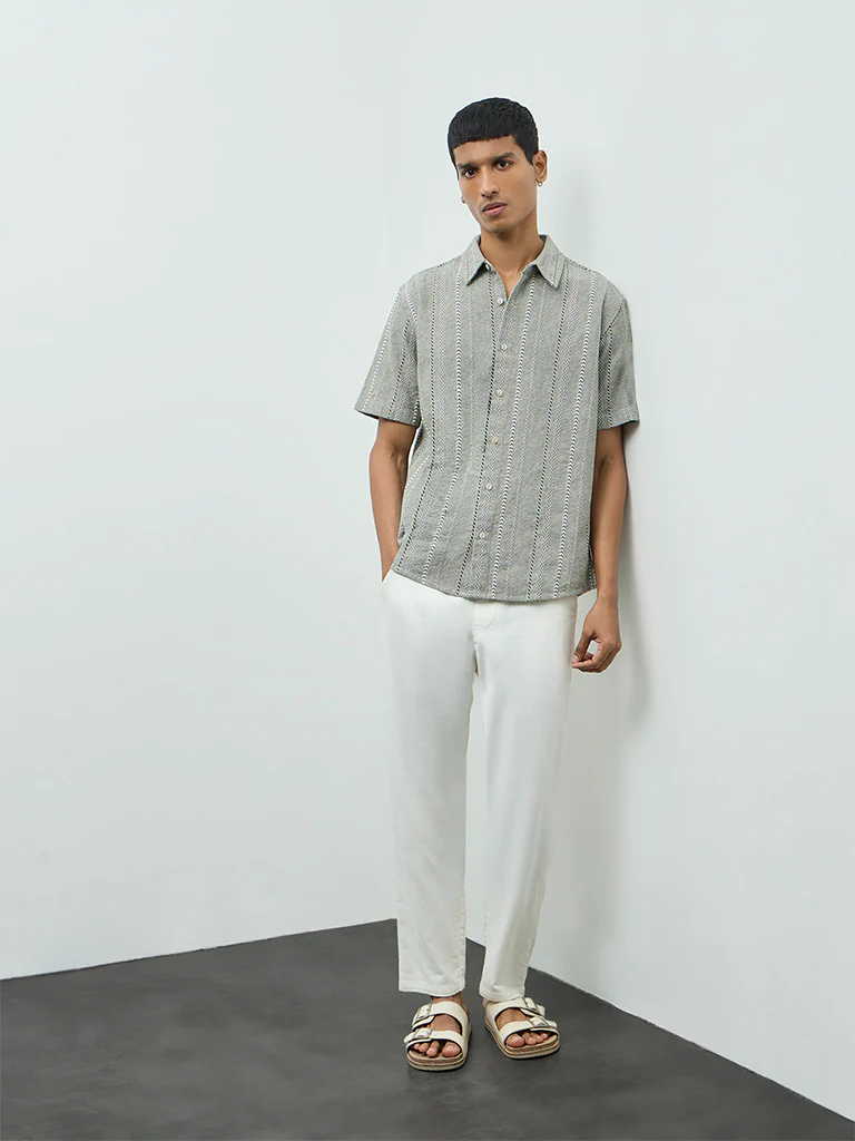 ETA Sage Embroidered Relaxed-Fit Cotton Shirt - Image 2